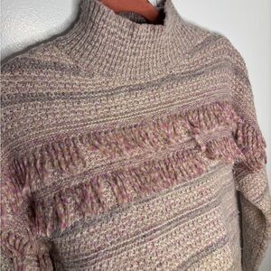 LOFT Pink/Blush Striped Turtleneck Sweater 💕💕💕